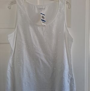 Charter club white sequence tank